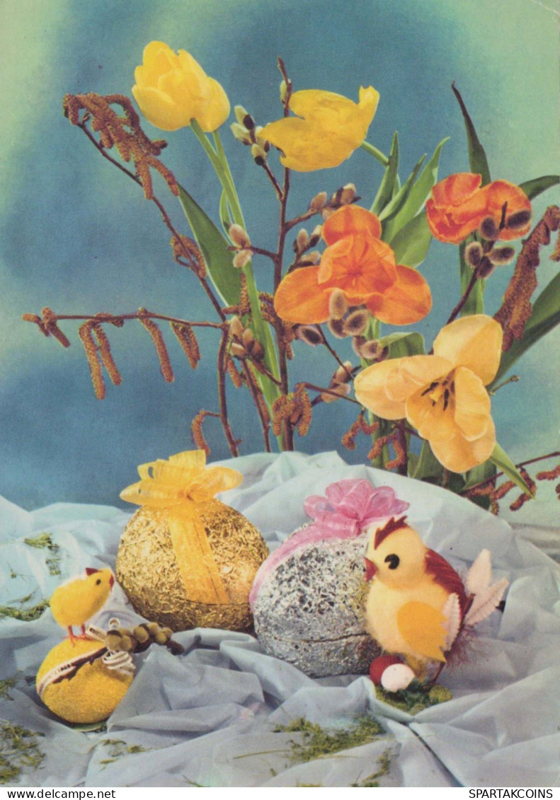 OSTERN HUHN EI Vintage Ansichtskarte Postkarte CPSM #PBO731.DE - Ostern