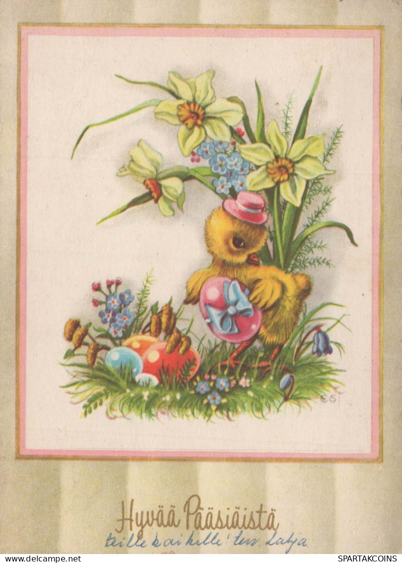 OSTERN EI Vintage Ansichtskarte Postkarte CPSM #PBO225.DE - Pâques