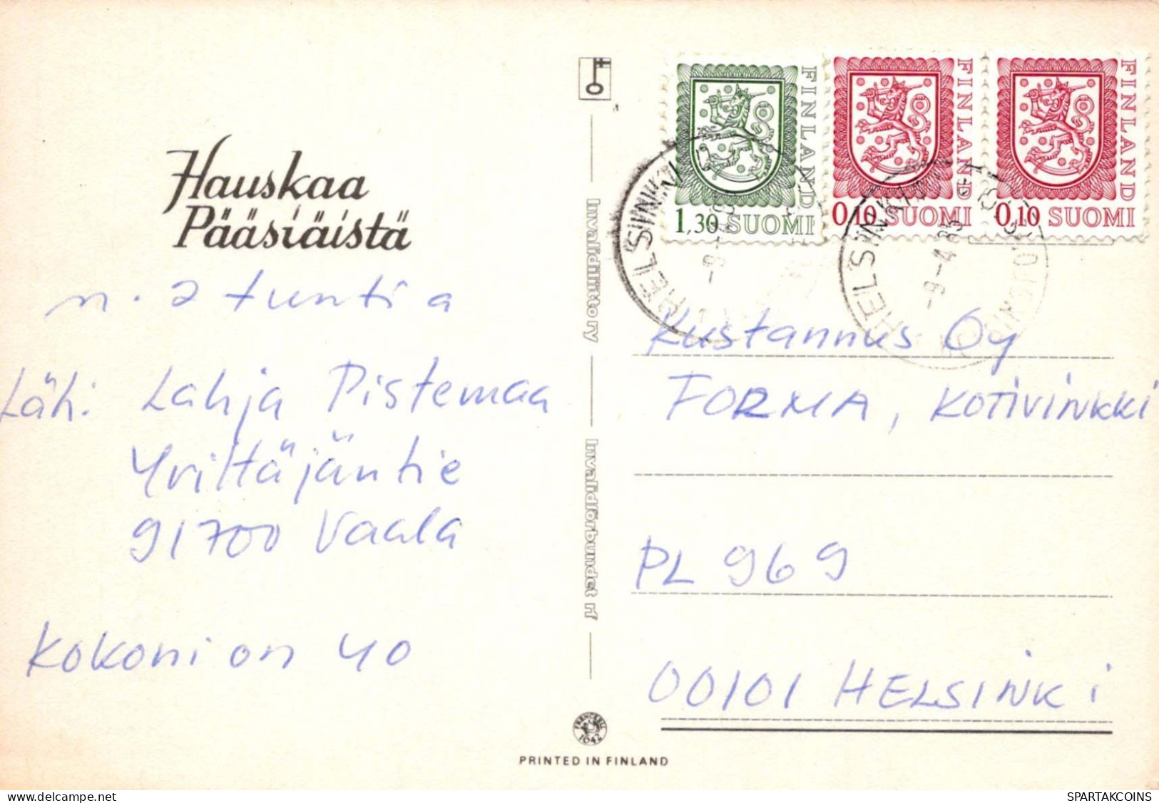 OSTERN KANINCHEN Vintage Ansichtskarte Postkarte CPSM #PBO354.DE - Easter