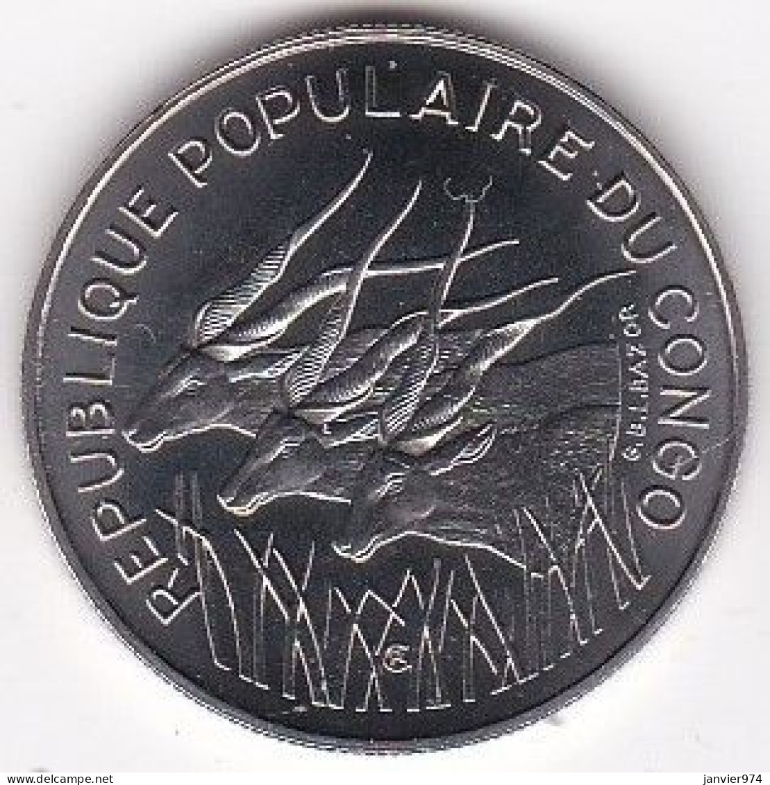 République Populaire Du Congo. 100 Francs 1975 Essai , En Nickel . KM# E3, FDC - Congo (Republic 1960)