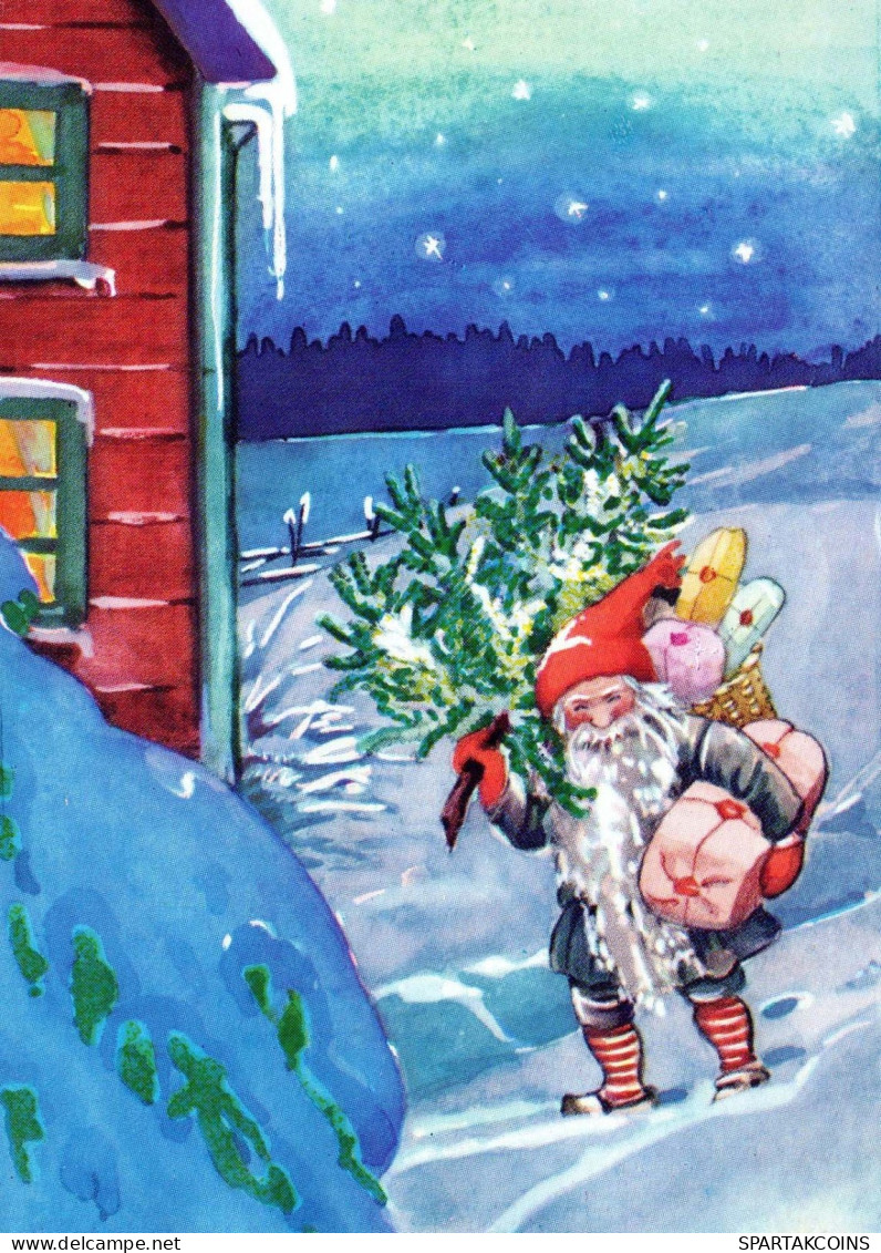 WEIHNACHTSMANN SANTA CLAUS Neujahr Weihnachten Vintage Ansichtskarte Postkarte CPSM #PAU605.DE - Santa Claus