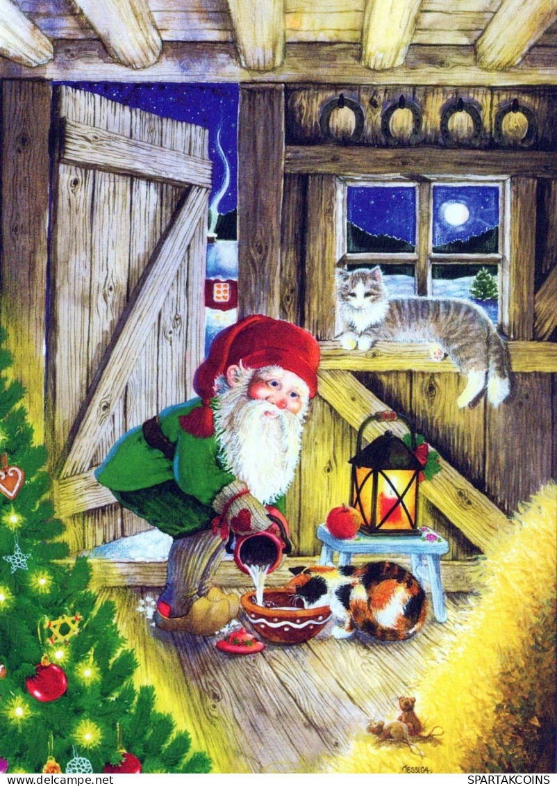 WEIHNACHTSMANN SANTA CLAUS Neujahr Weihnachten Vintage Ansichtskarte Postkarte CPSM #PAU538.DE - Santa Claus