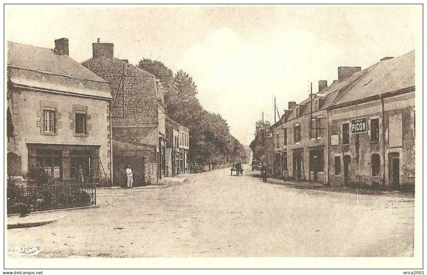 Autres & Non Classés. Ajain ,  La Route De Montlucon Passant Dans Le Centre Du Village. - Andere & Zonder Classificatie