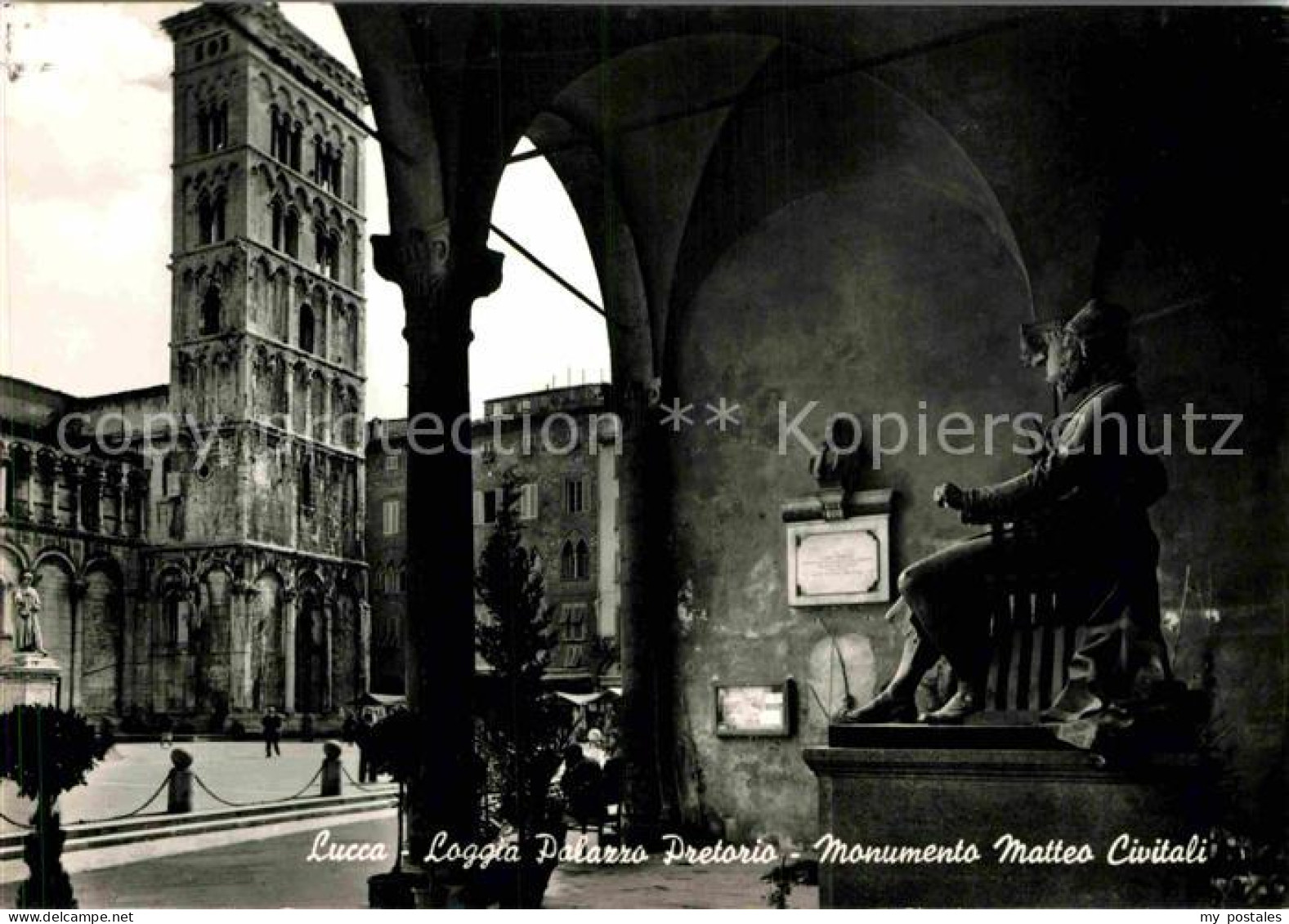 72839447 Lucca Loggia Palazzo Pretoria Monumento Matteo Civitali Lucca - Sonstige & Ohne Zuordnung