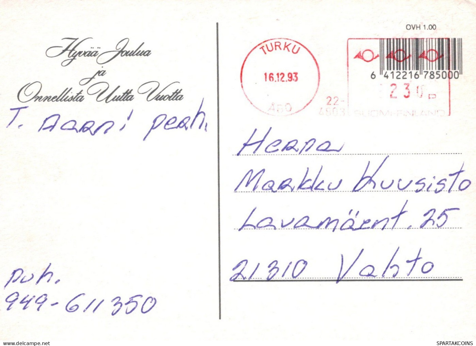 VOGEL Tier Vintage Ansichtskarte Postkarte CPSM #PAM805.DE - Vögel