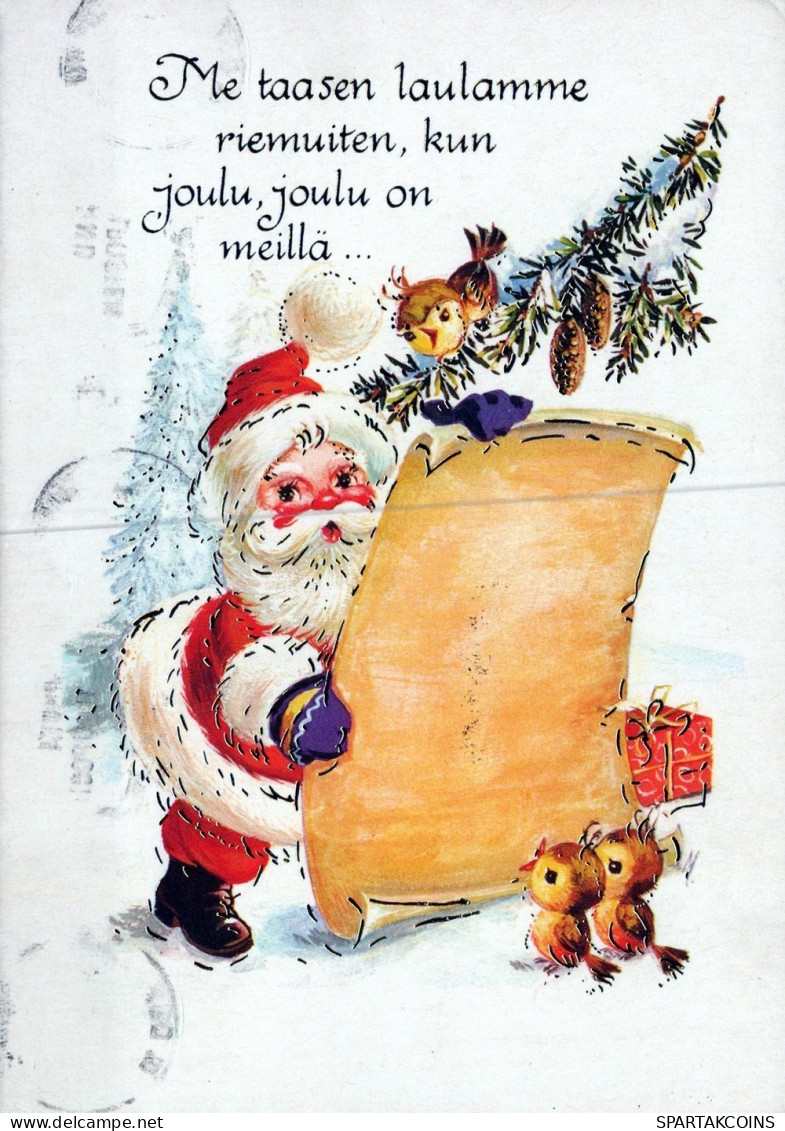 WEIHNACHTSMANN SANTA CLAUS WEIHNACHTSFERIEN Vintage Postkarte CPSM #PAK839.DE - Kerstman