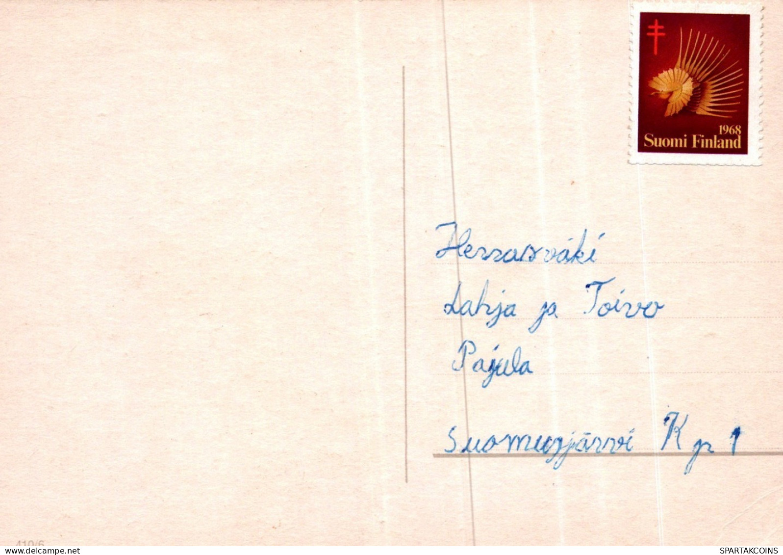 WEIHNACHTSMANN SANTA CLAUS WEIHNACHTSFERIEN Vintage Postkarte CPSM #PAK707.DE - Kerstman