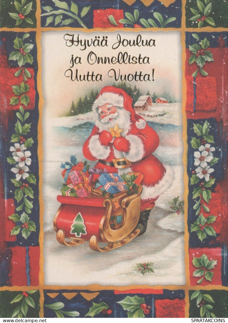 WEIHNACHTSMANN SANTA CLAUS WEIHNACHTSFERIEN Vintage Postkarte CPSM #PAK772.DE - Santa Claus