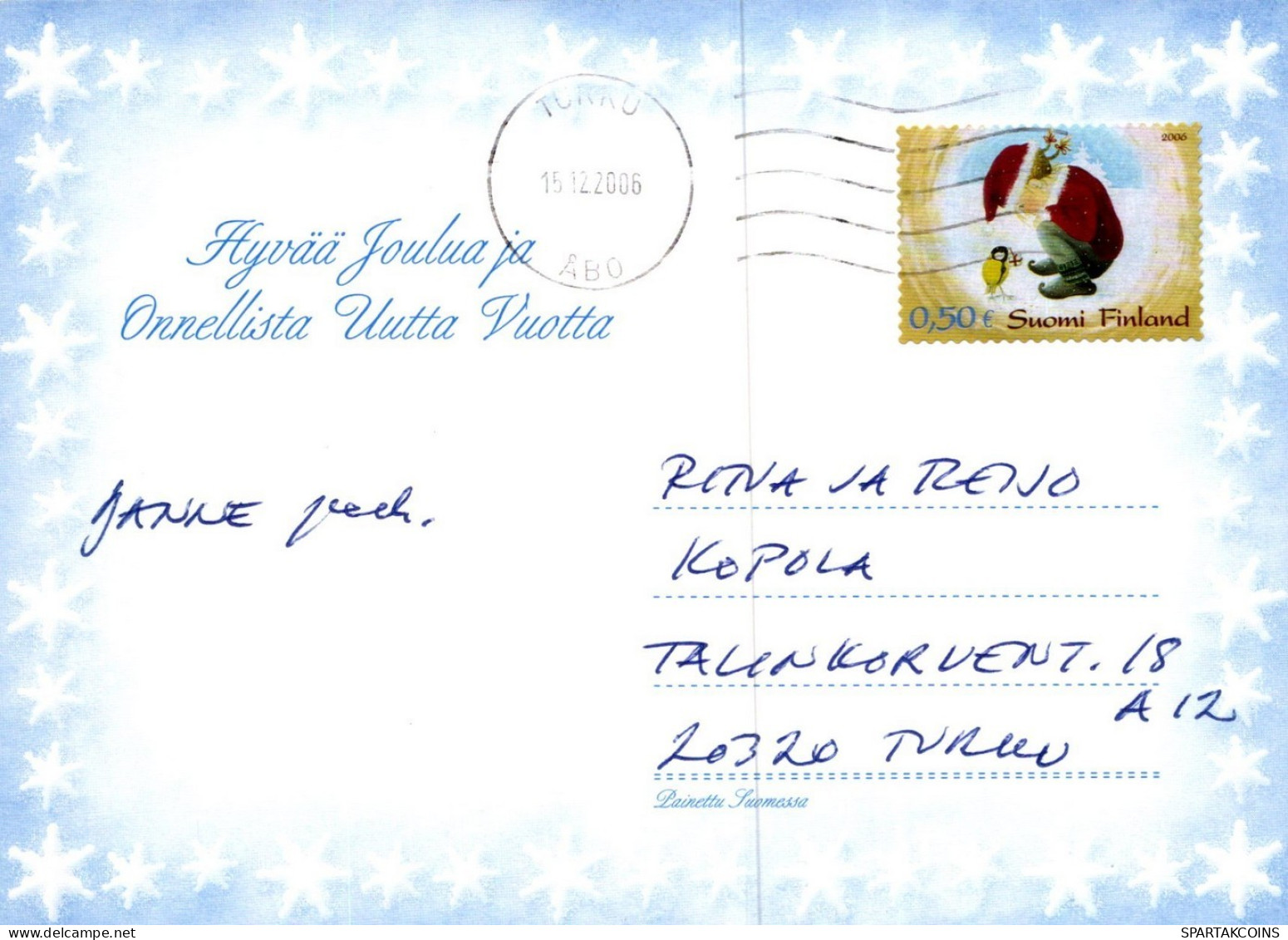 WEIHNACHTSMANN SANTA CLAUS TIERE WEIHNACHTSFERIEN Vintage Postkarte CPSM #PAK509.DE - Santa Claus