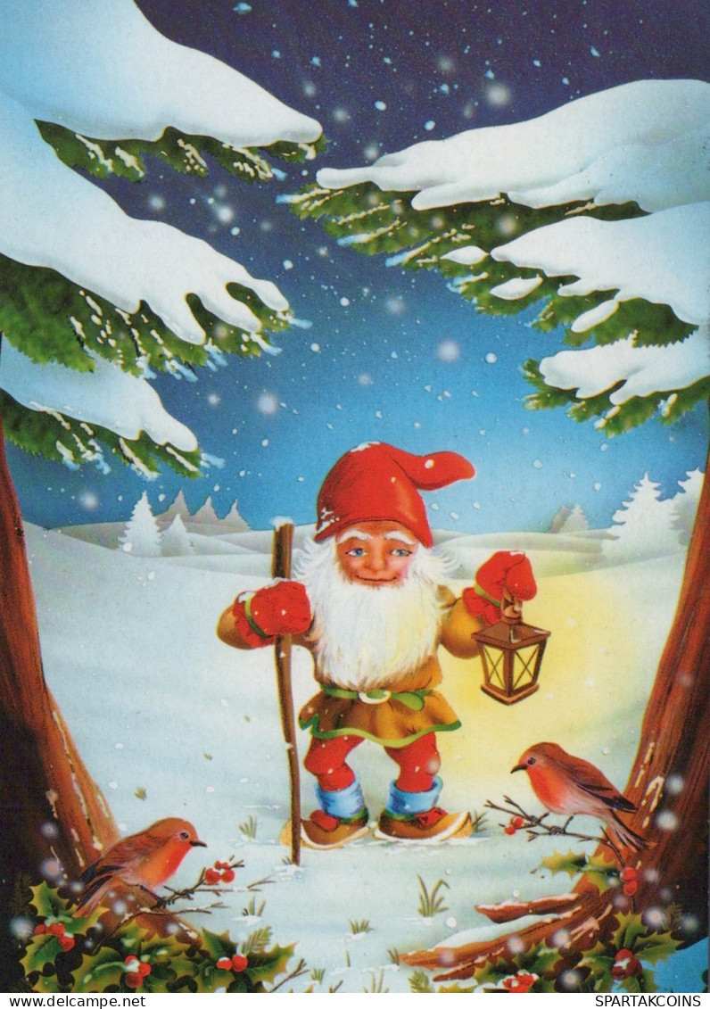WEIHNACHTSMANN SANTA CLAUS WEIHNACHTSFERIEN Vintage Postkarte CPSM #PAK014.DE - Santa Claus