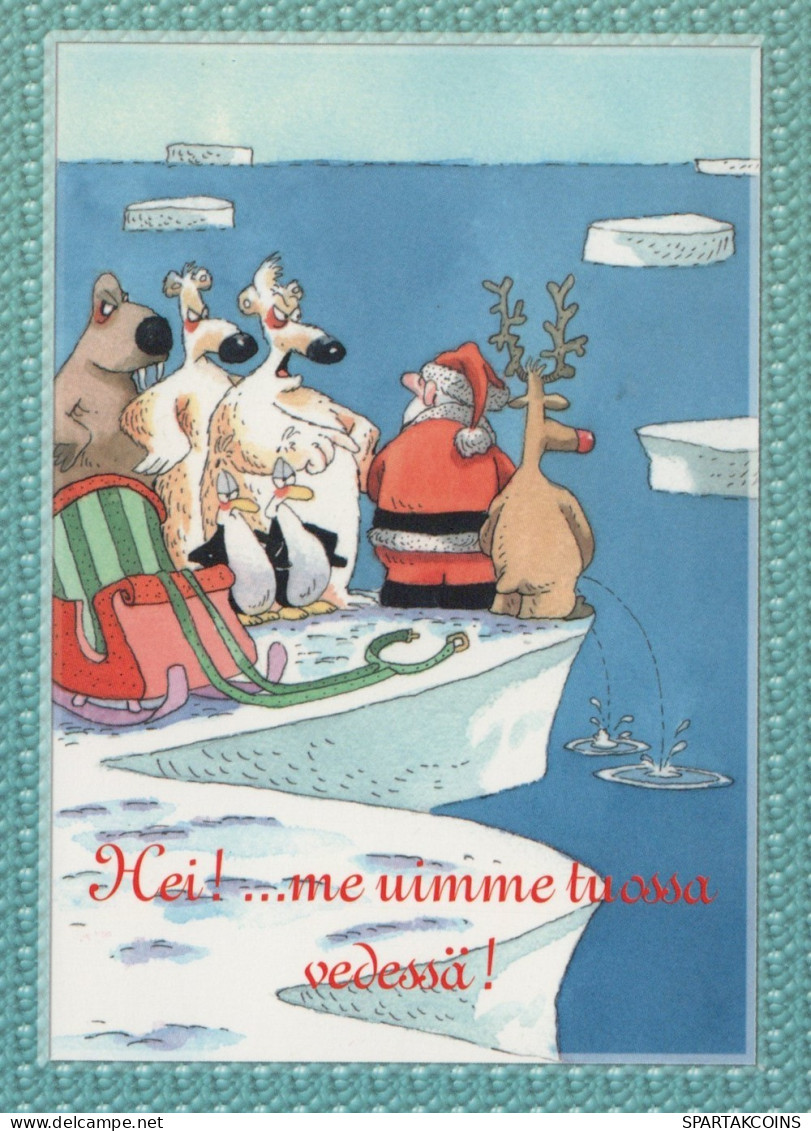 WEIHNACHTSMANN SANTA CLAUS WEIHNACHTSFERIEN Vintage Postkarte CPSM #PAJ942.DE - Kerstman