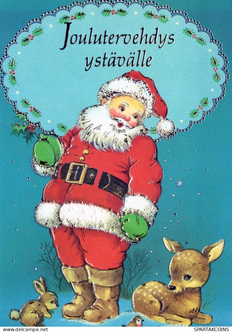 WEIHNACHTSMANN SANTA CLAUS WEIHNACHTSFERIEN Vintage Postkarte CPSM #PAJ665.DE - Santa Claus