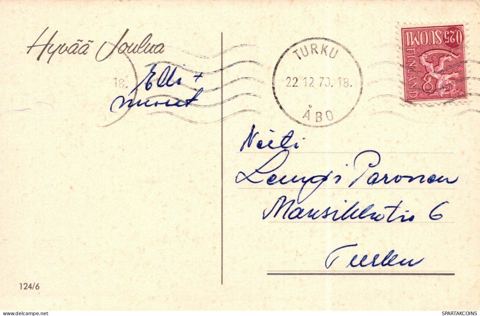 WEIHNACHTSMANN SANTA CLAUS WEIHNACHTSFERIEN Vintage Postkarte CPSMPF #PAJ461.DE - Kerstman