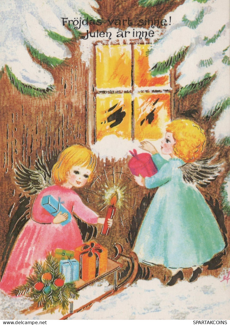 ENGEL WEIHNACHTSFERIEN Feiern & Feste Vintage Ansichtskarte Postkarte CPSM #PAH947.DE - Angels