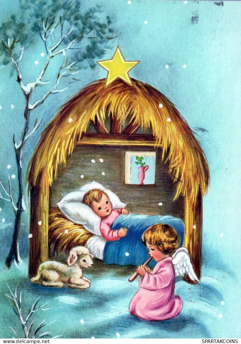 ENGEL WEIHNACHTSFERIEN Feiern & Feste Vintage Ansichtskarte Postkarte CPSM #PAH756.DE - Angeli