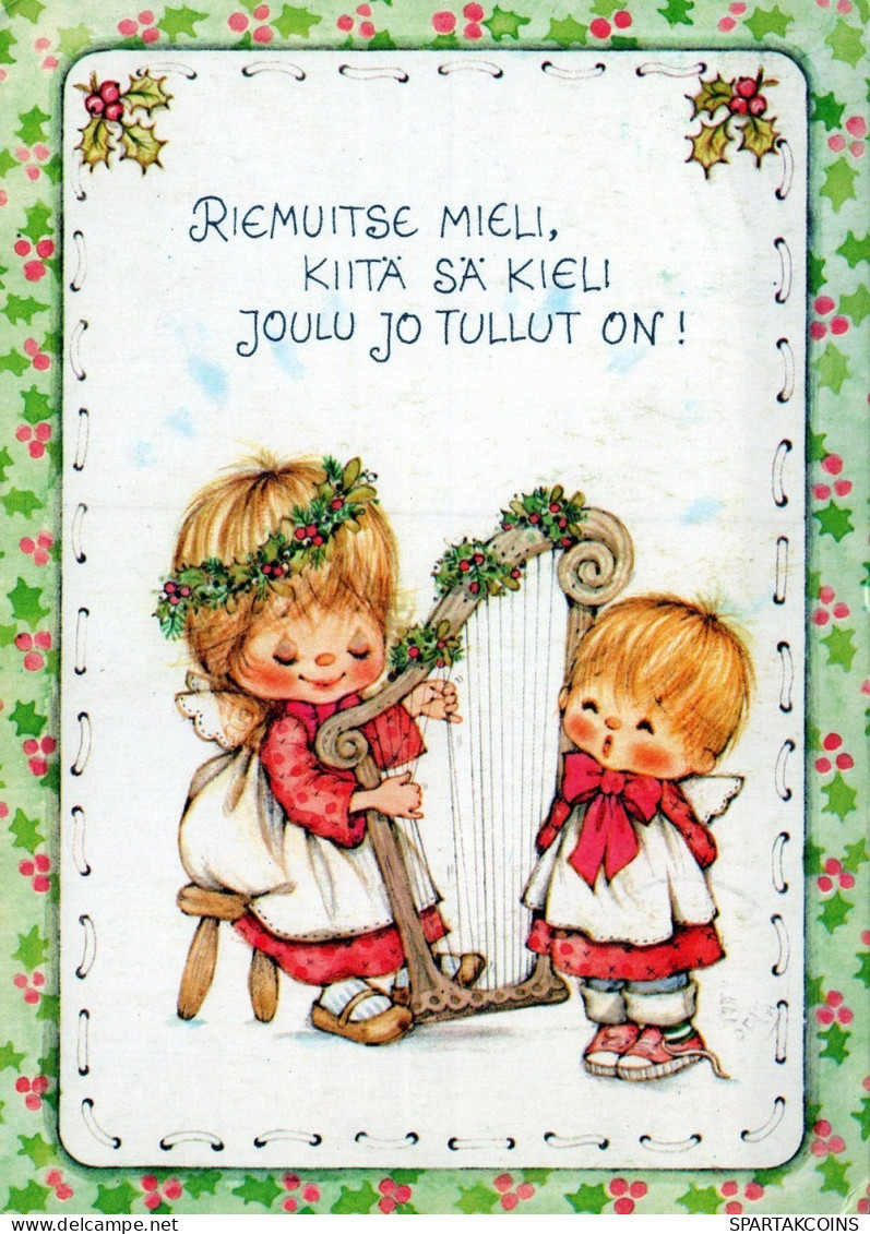 ENGEL WEIHNACHTSFERIEN Feiern & Feste Vintage Ansichtskarte Postkarte CPSM #PAH636.DE - Angeli