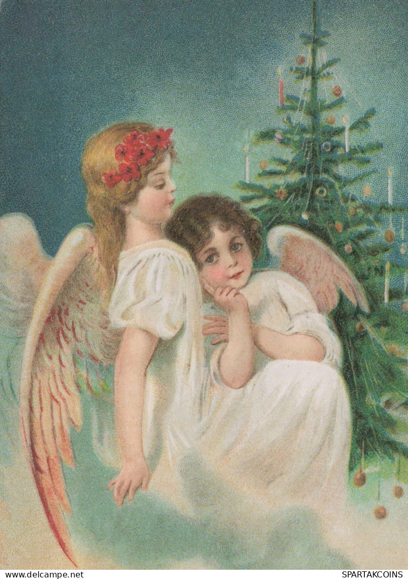 ENGEL WEIHNACHTSFERIEN Feiern & Feste Vintage Ansichtskarte Postkarte CPSM #PAH385.DE - Angeli