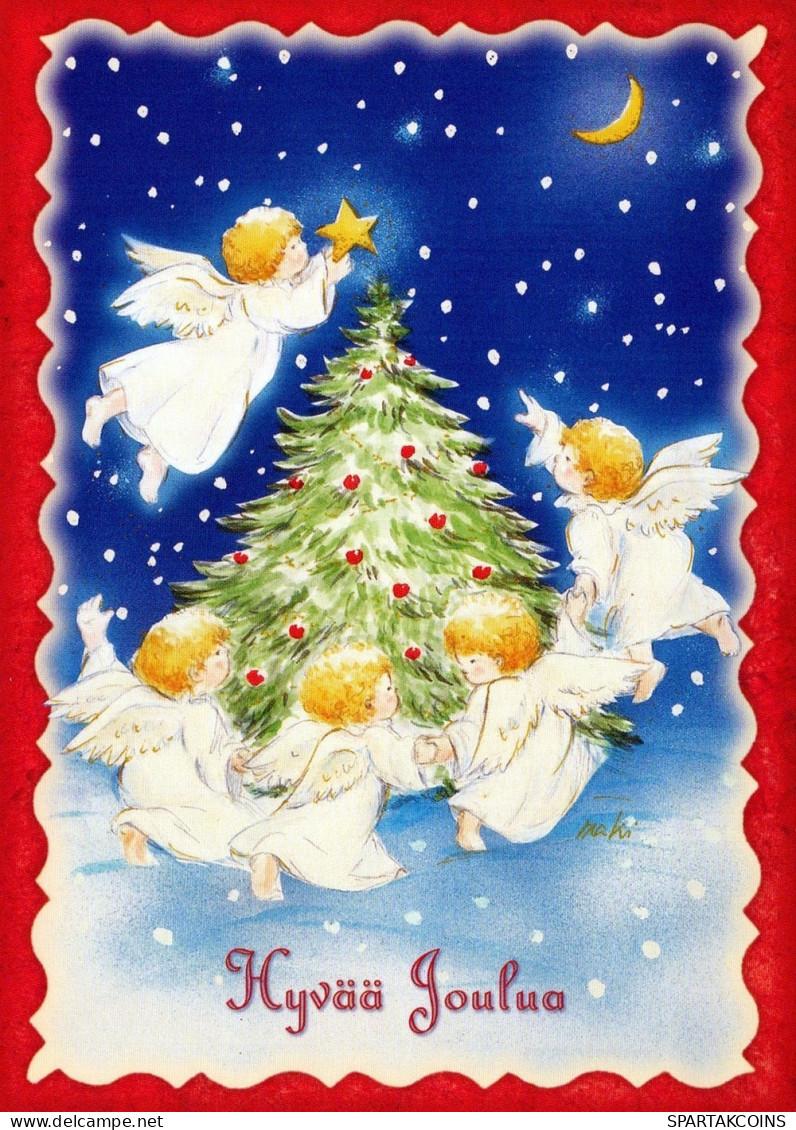 ENGEL WEIHNACHTSFERIEN Feiern & Feste Vintage Ansichtskarte Postkarte CPSM #PAH454.DE - Anges