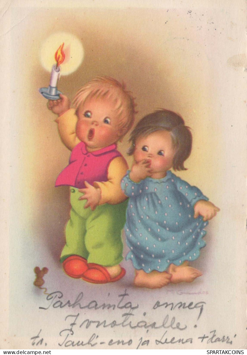 NIÑOS NIÑOS Escena S Paisajes Vintage Tarjeta Postal CPSMPF #PKG785.ES - Scènes & Paysages