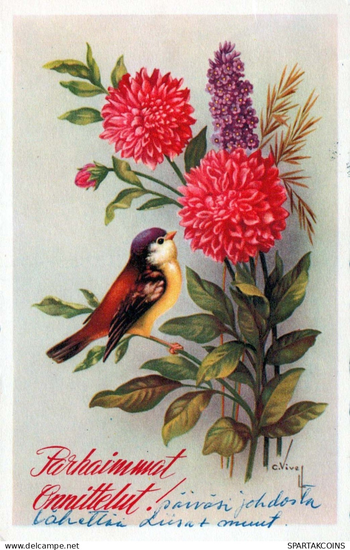 FLORES Vintage Tarjeta Postal CPSMPF #PKG099.ES - Flowers