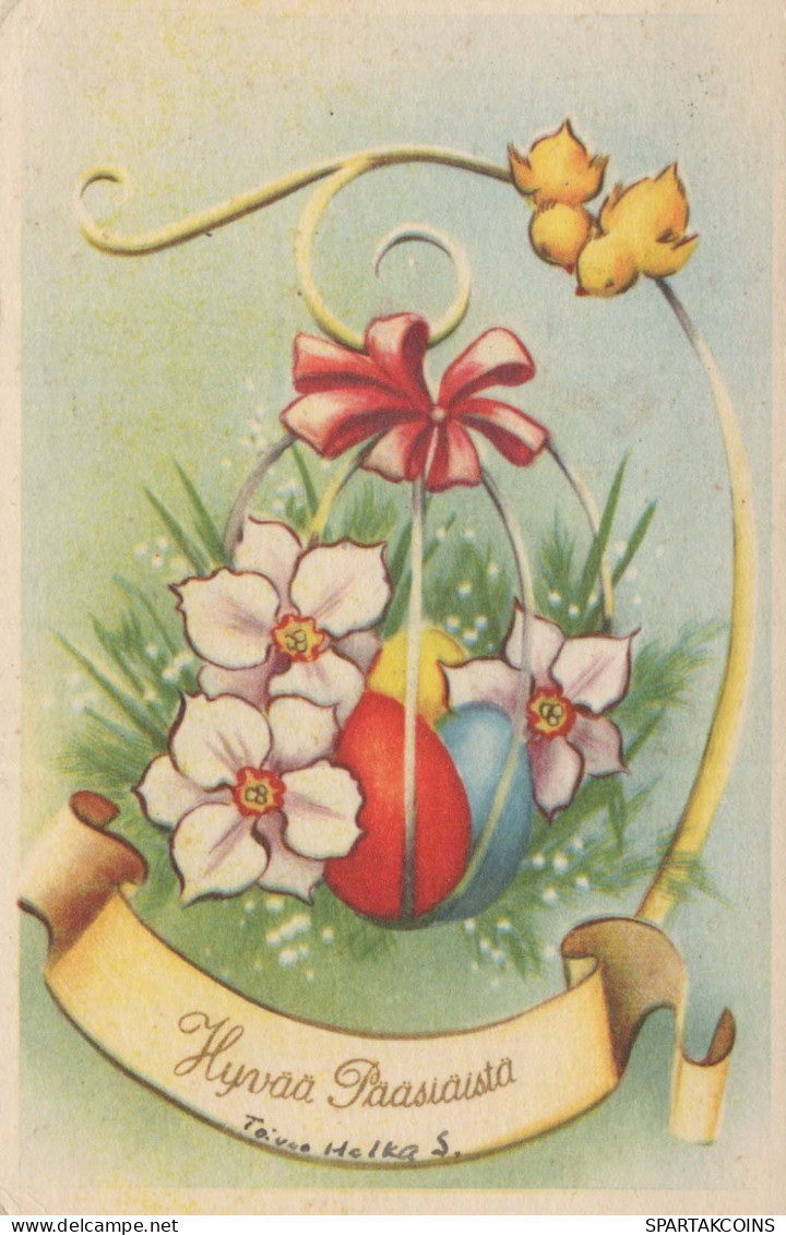 PASCUA POLLO HUEVO Vintage Tarjeta Postal CPA #PKE111.ES - Easter