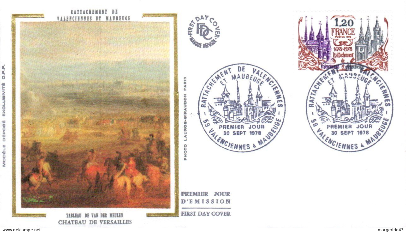 FDC 1978 RATTACHEMENT DE DE VALLENCINNES - 1970-1979