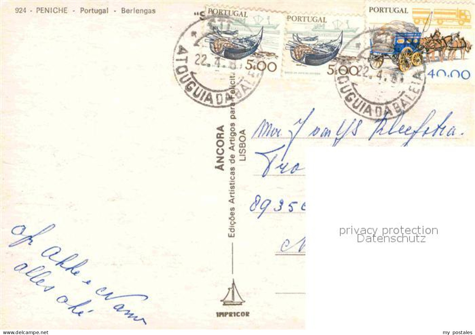 72839406 Peniche Berlengas Archipel Boote Peniche - Andere & Zonder Classificatie