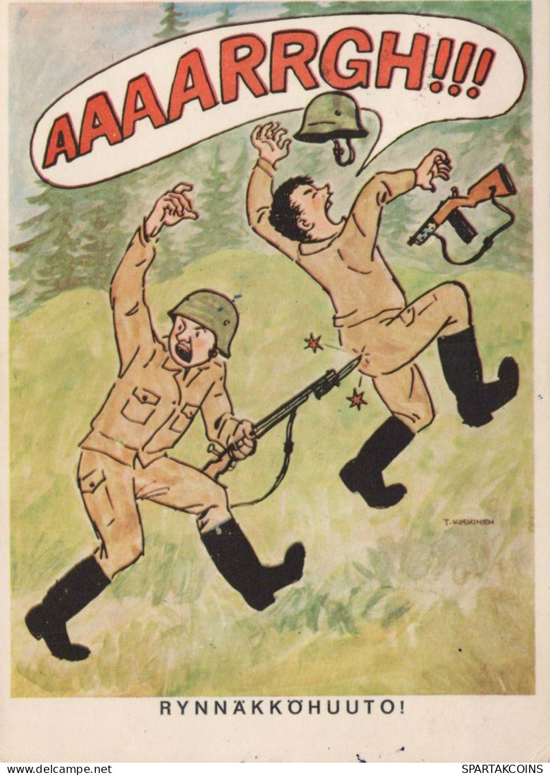 SOLDADOS HUMOR Militaria Vintage Tarjeta Postal CPSM #PBV955.ES - Humour