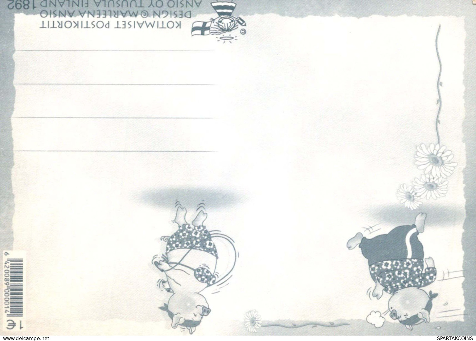 CERDOS Animales Vintage Tarjeta Postal CPSM #PBR744.ES - Cochons