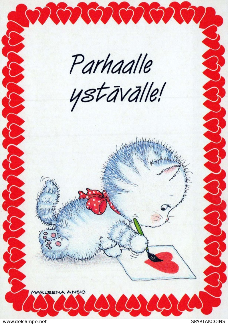 GATO GATITO Animales Vintage Tarjeta Postal CPSM #PBQ837.ES - Cats