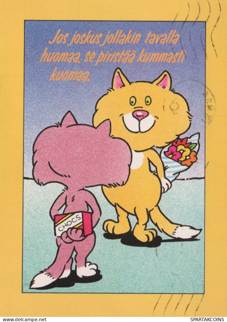GATO GATITO Animales Vintage Tarjeta Postal CPSM #PBQ777.ES - Cats