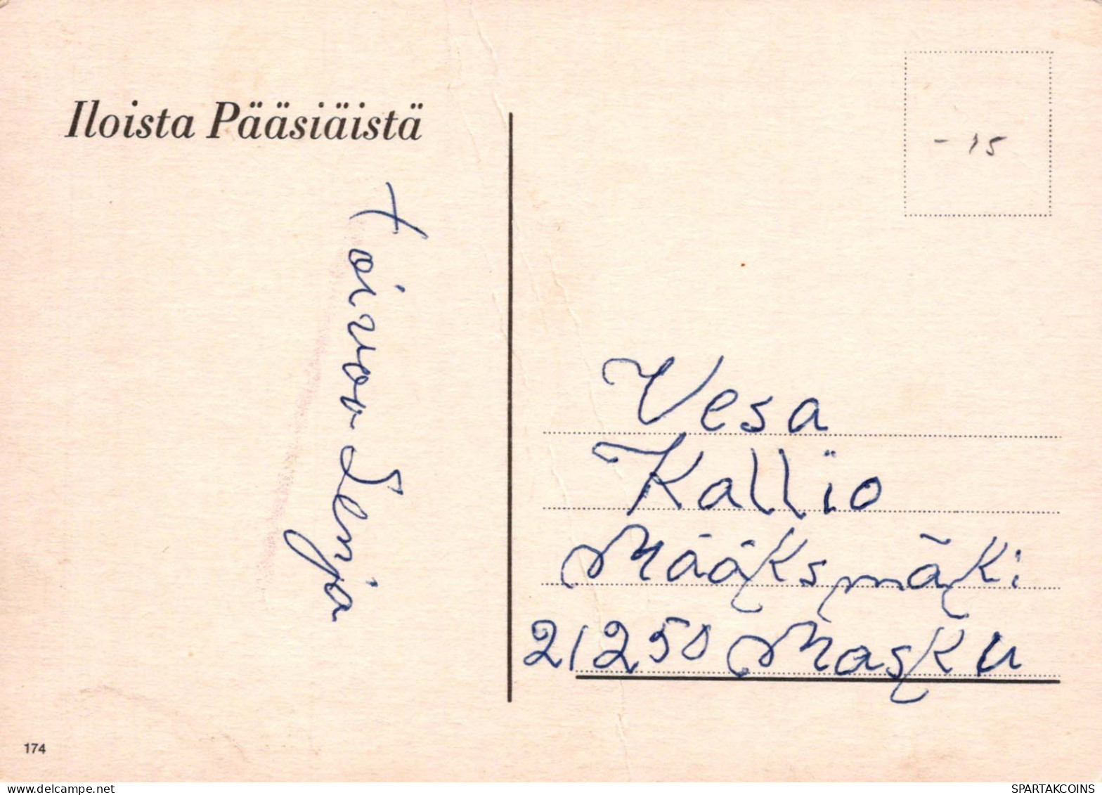 PASCUA POLLO HUEVO Vintage Tarjeta Postal CPSM #PBO917.ES - Pasqua