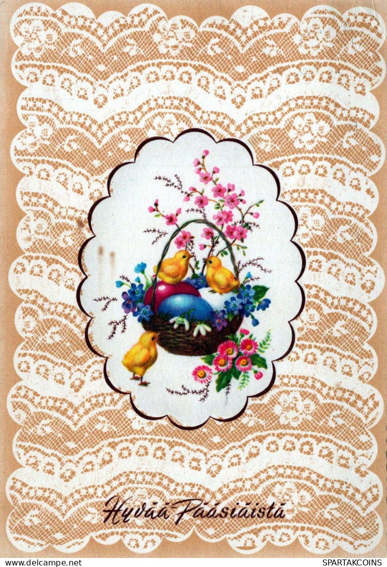 PASCUA POLLO HUEVO Vintage Tarjeta Postal CPSM #PBO605.ES - Ostern