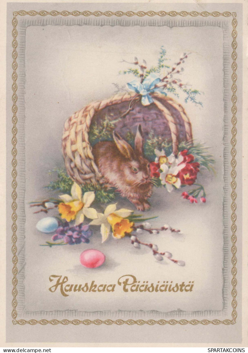 PASCUA CONEJO Vintage Tarjeta Postal CPSM #PBO415.ES - Pâques