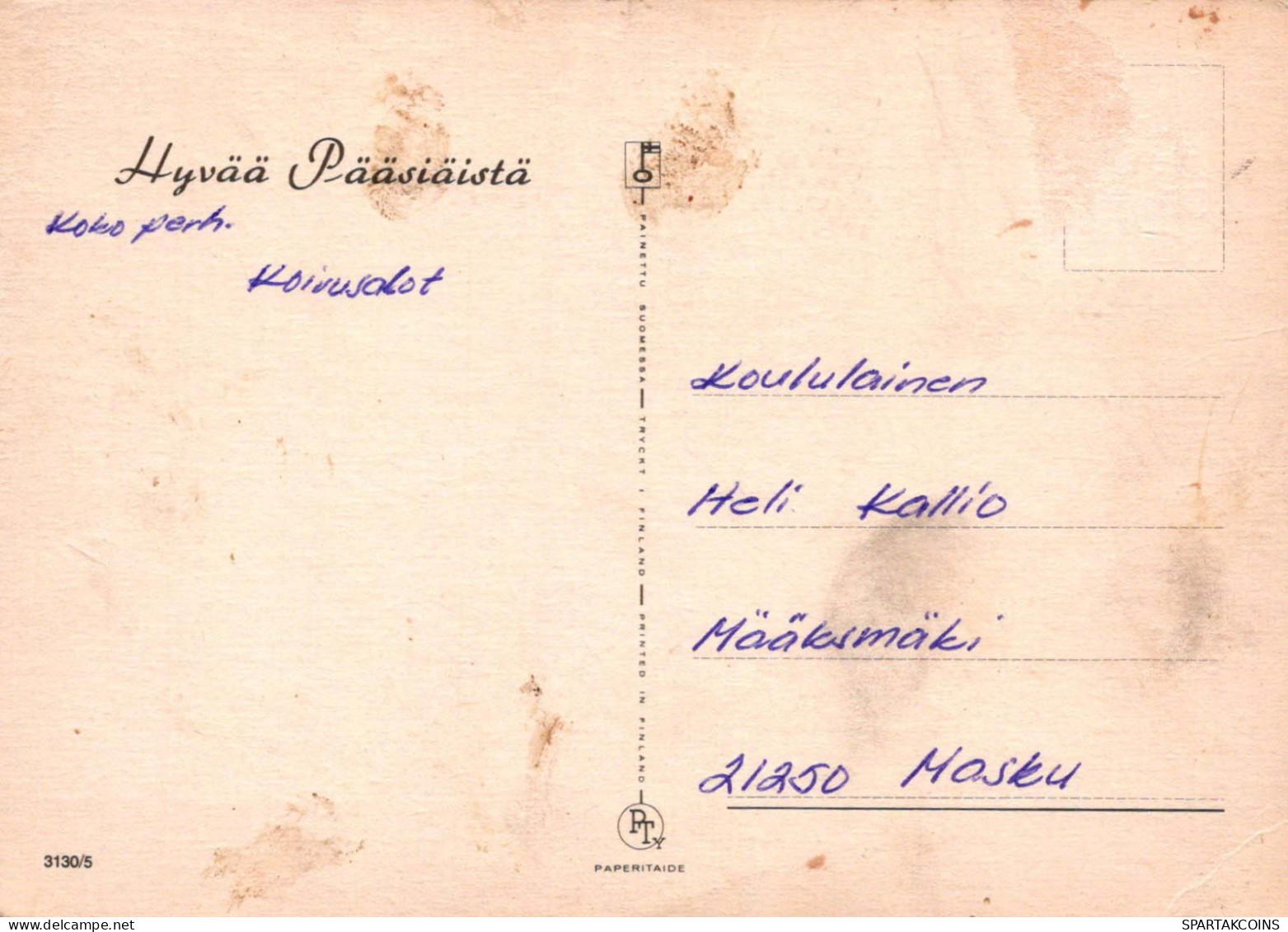 PASCUA NIÑOS HUEVO Vintage Tarjeta Postal CPSM #PBO287.ES - Ostern
