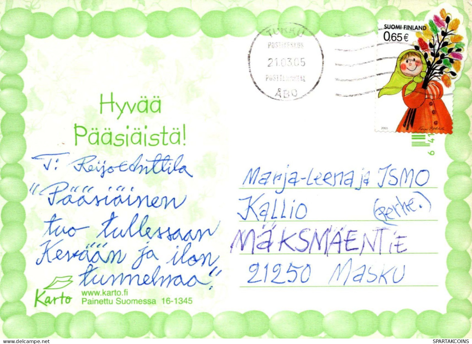 PASCUA HUEVO Vintage Tarjeta Postal CPSM #PBO163.ES - Pasqua
