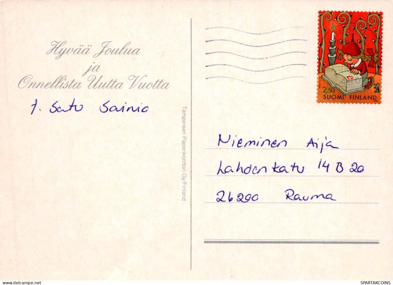 PAPÁ NOEL Feliz Año Navidad Vintage Tarjeta Postal CPSM #PBL559.ES - Kerstman