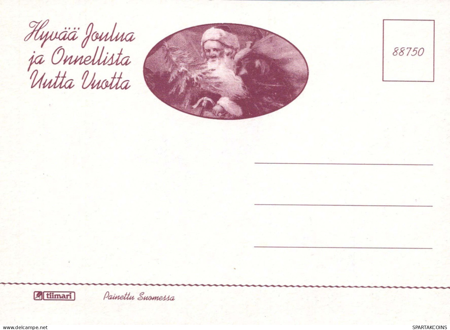 PAPÁ NOEL Feliz Año Navidad Vintage Tarjeta Postal CPSM #PBL037.ES - Santa Claus