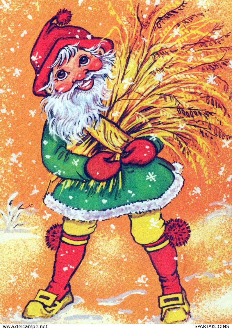 PAPÁ NOEL Feliz Año Navidad Vintage Tarjeta Postal CPSM #PBL176.ES - Santa Claus