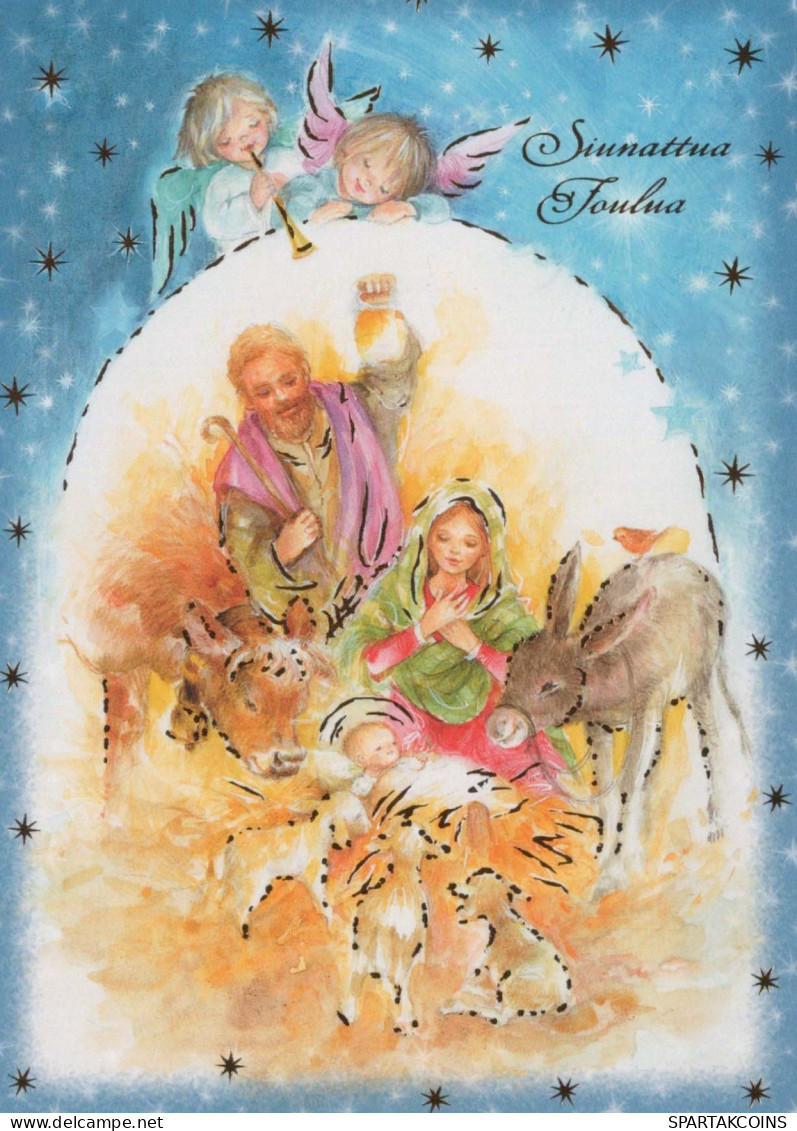 Virgen María Virgen Niño JESÚS Navidad Religión Vintage Tarjeta Postal CPSM #PBB966.ES - Vierge Marie & Madones