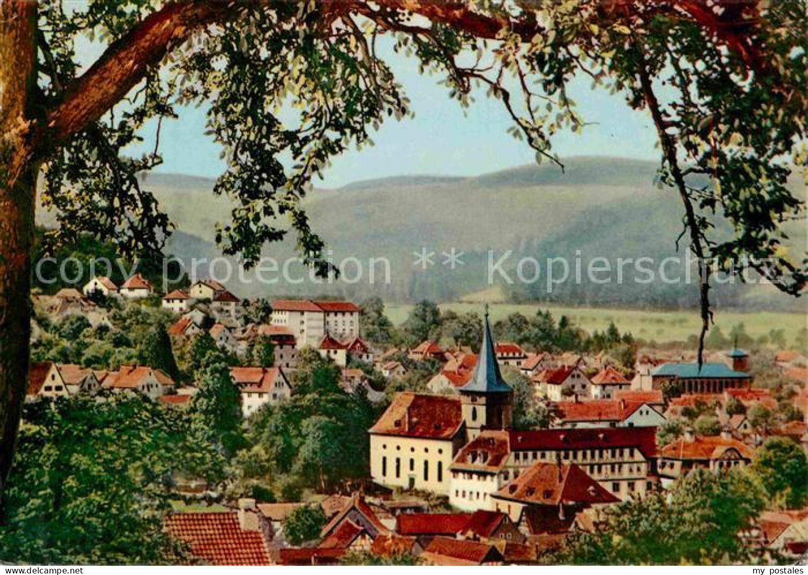 72839329 Bad Koenig Odenwald Ortsansicht Mit Kirche Ansicht Vom Waldrand Aus Bad - Bad König