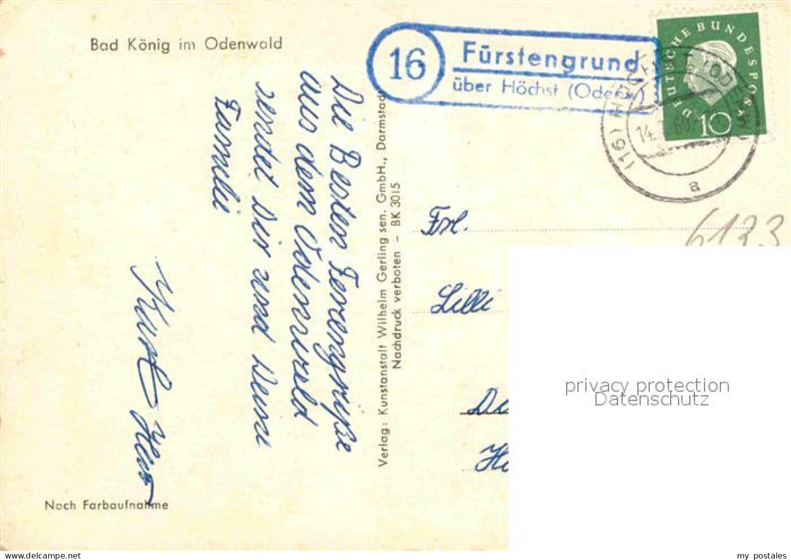 72839329 Bad Koenig Odenwald Ortsansicht Mit Kirche Ansicht Vom Waldrand Aus Bad - Bad Koenig