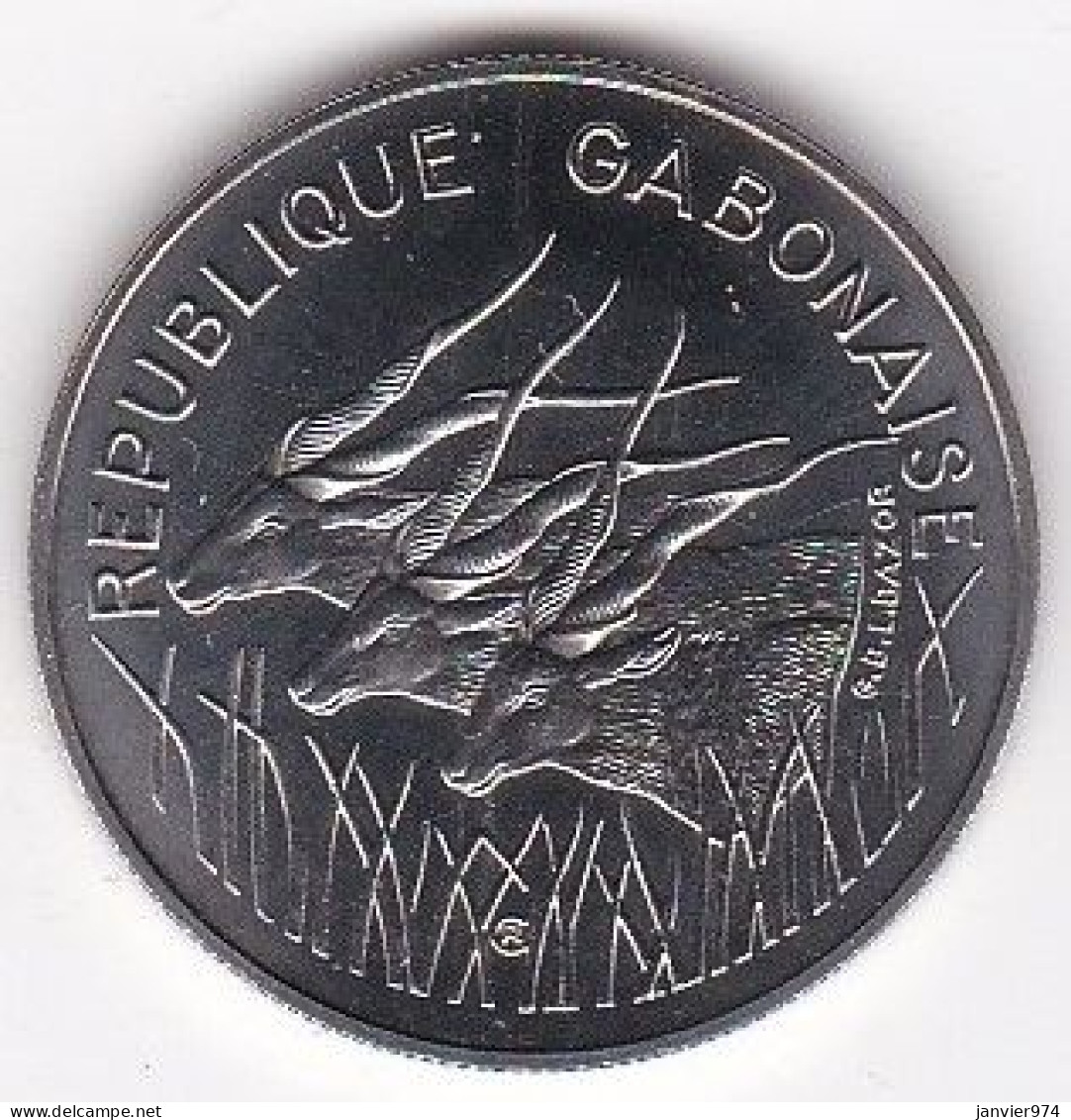 République Gabonaise. 100 Francs 1975 Essai , En Nickel . KM# E6, FDC - Gabón