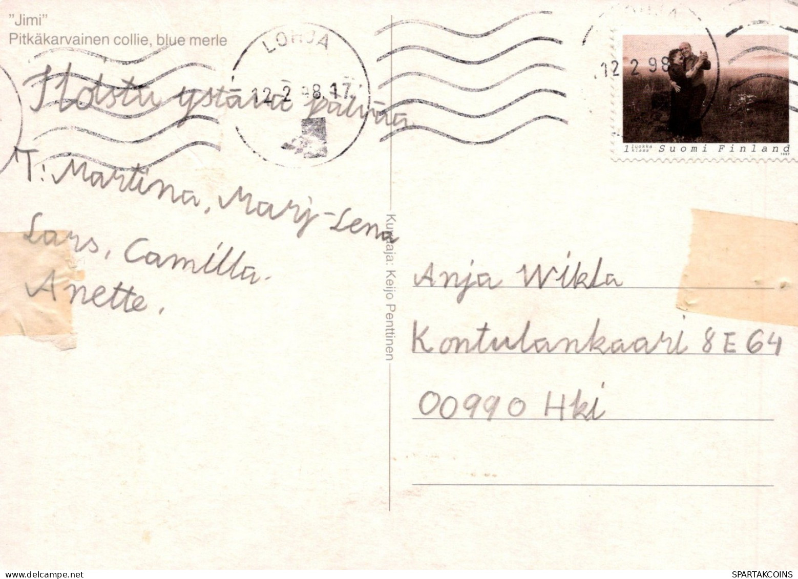 PERRO Animales Vintage Tarjeta Postal CPSM #PAN551.ES - Cani