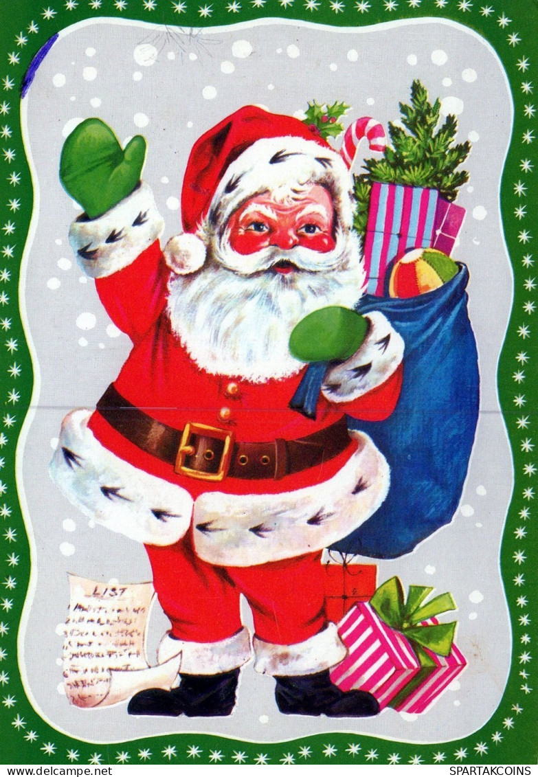 PAPÁ NOEL NAVIDAD Fiesta Vintage Tarjeta Postal CPSM #PAK837.ES - Santa Claus