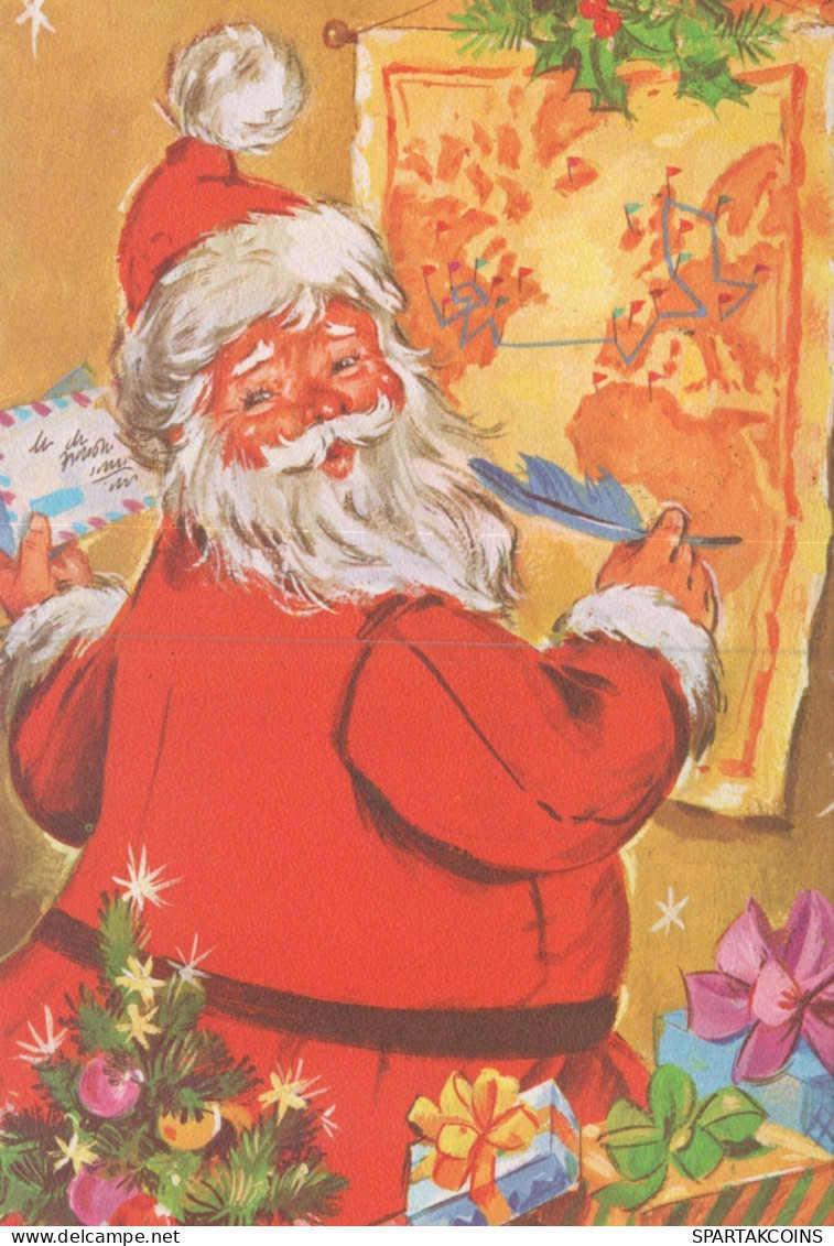 PAPÁ NOEL NAVIDAD Fiesta Vintage Tarjeta Postal CPSM #PAK705.ES - Santa Claus
