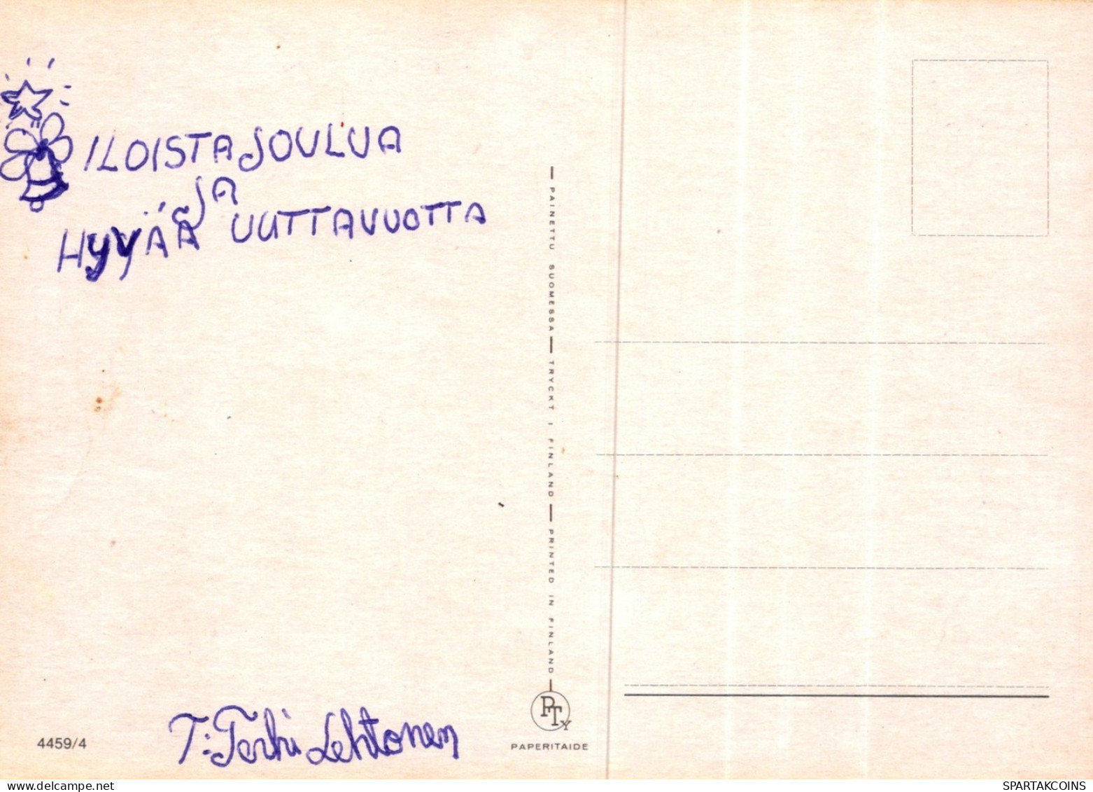 PAPÁ NOEL NIÑO NAVIDAD Fiesta Vintage Tarjeta Postal CPSM #PAK301.ES - Kerstman