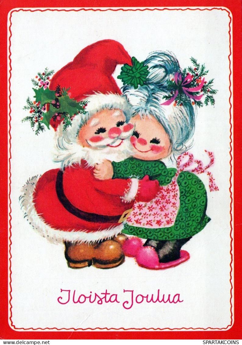 PAPÁ NOEL NIÑO NAVIDAD Fiesta Vintage Tarjeta Postal CPSM #PAK301.ES - Santa Claus