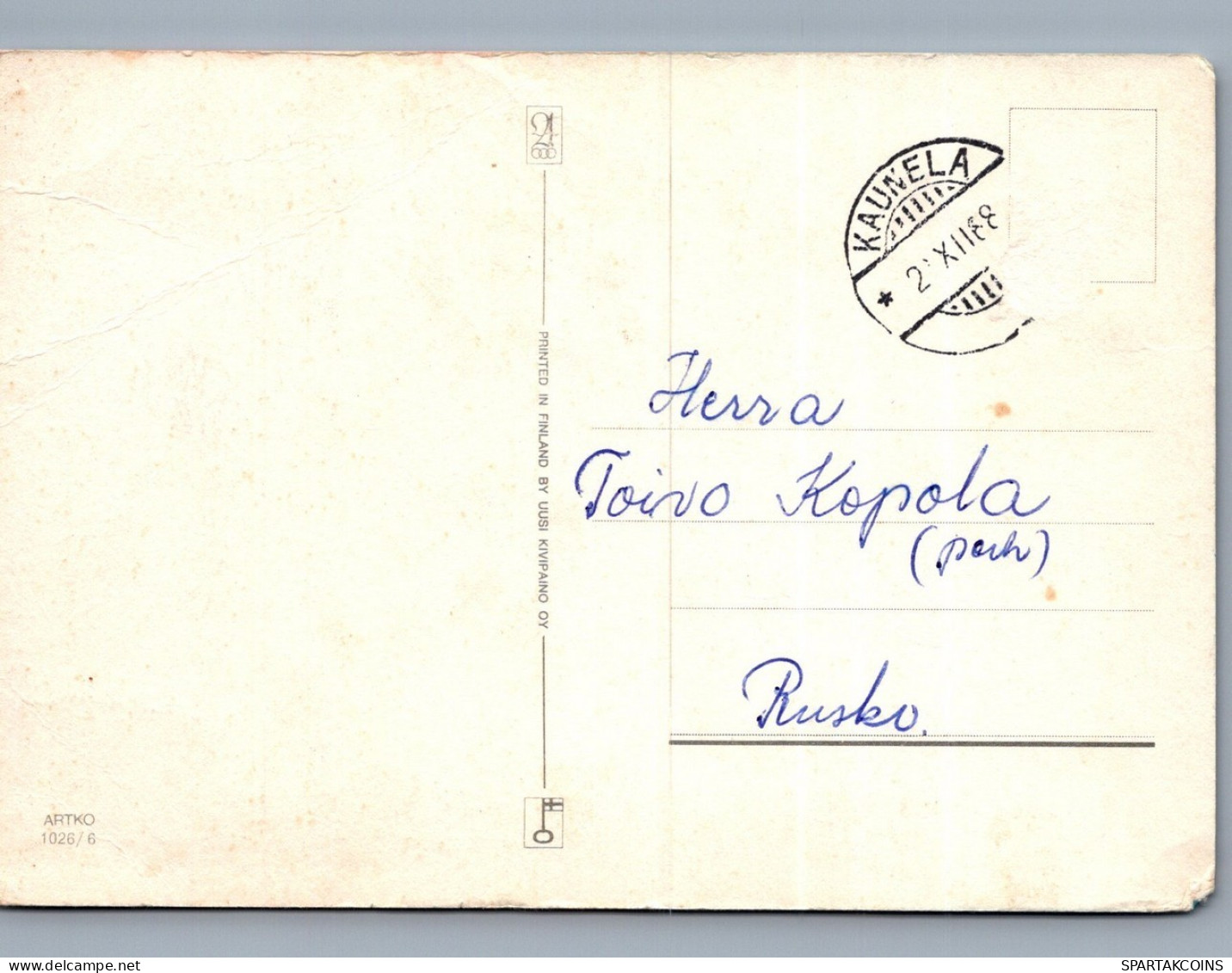 PAPÁ NOEL CAR AUTO NAVIDAD Fiesta Vintage Tarjeta Postal CPSM #PAK012.ES - Kerstman