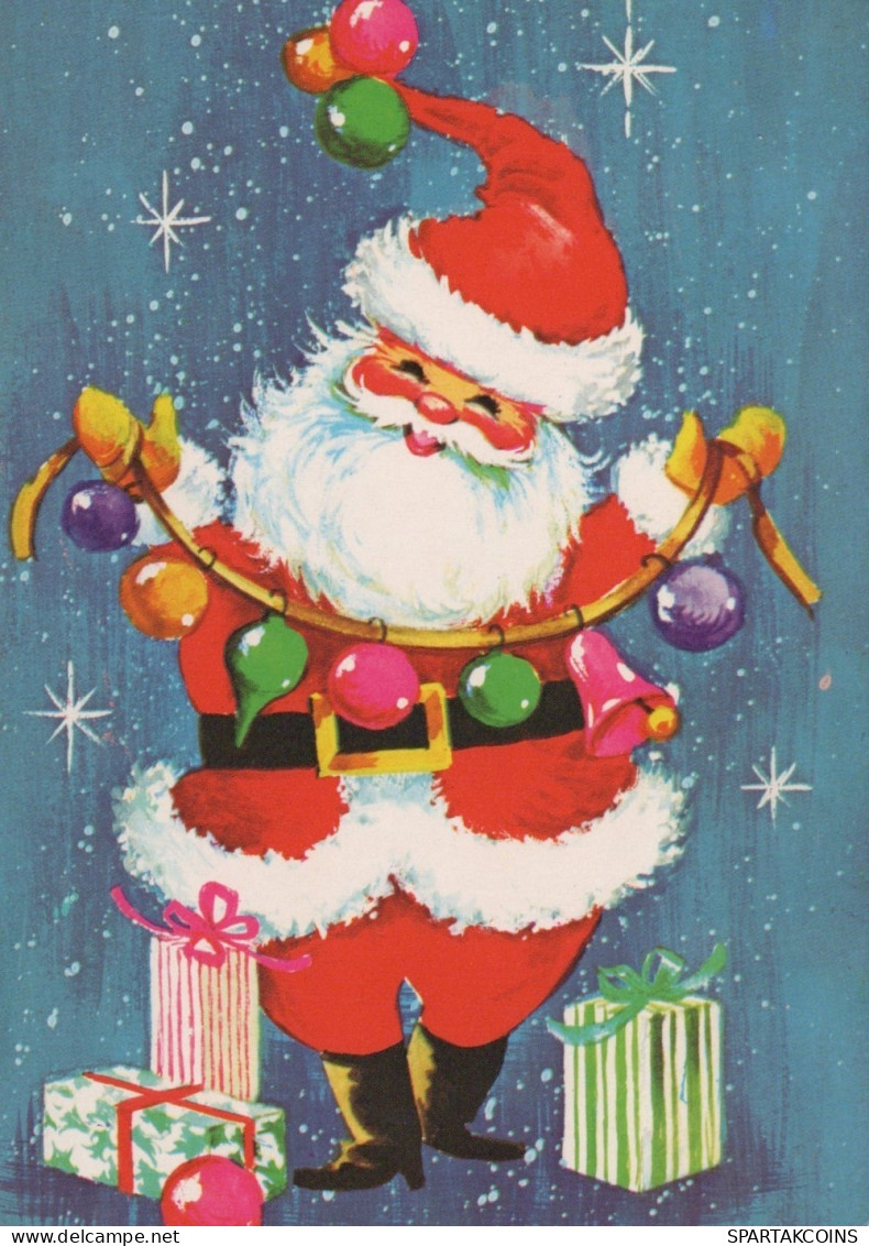 PAPÁ NOEL NAVIDAD Fiesta Vintage Tarjeta Postal CPSM #PAJ593.ES - Santa Claus